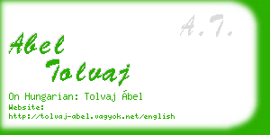 abel tolvaj business card